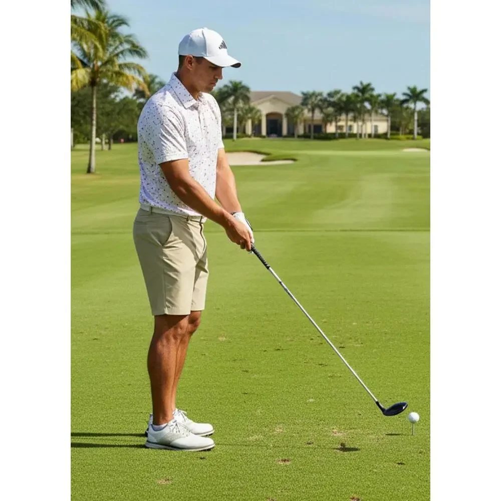 Adidas Primeblue Golf Polo XL White Burgundy Red Flag Print Parley Globe - Picture 2 of 9